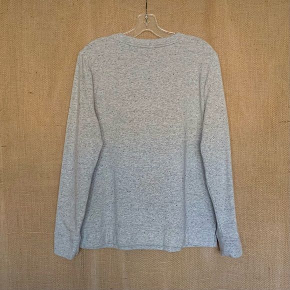 TALBOTS Sweatshirt Heather Gray w/ Multicolor Speckles Size Large - Picture 2 of 6
